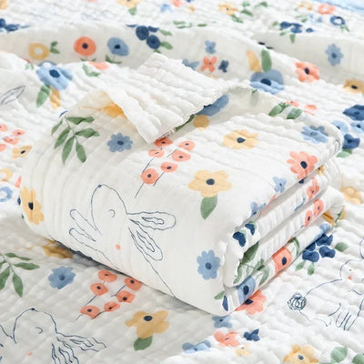 Couverture en gaze de coton pur imprimée pour nouveau-né