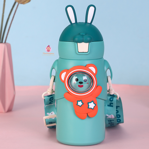 Gourde thermos enfant 500 ml avec paille