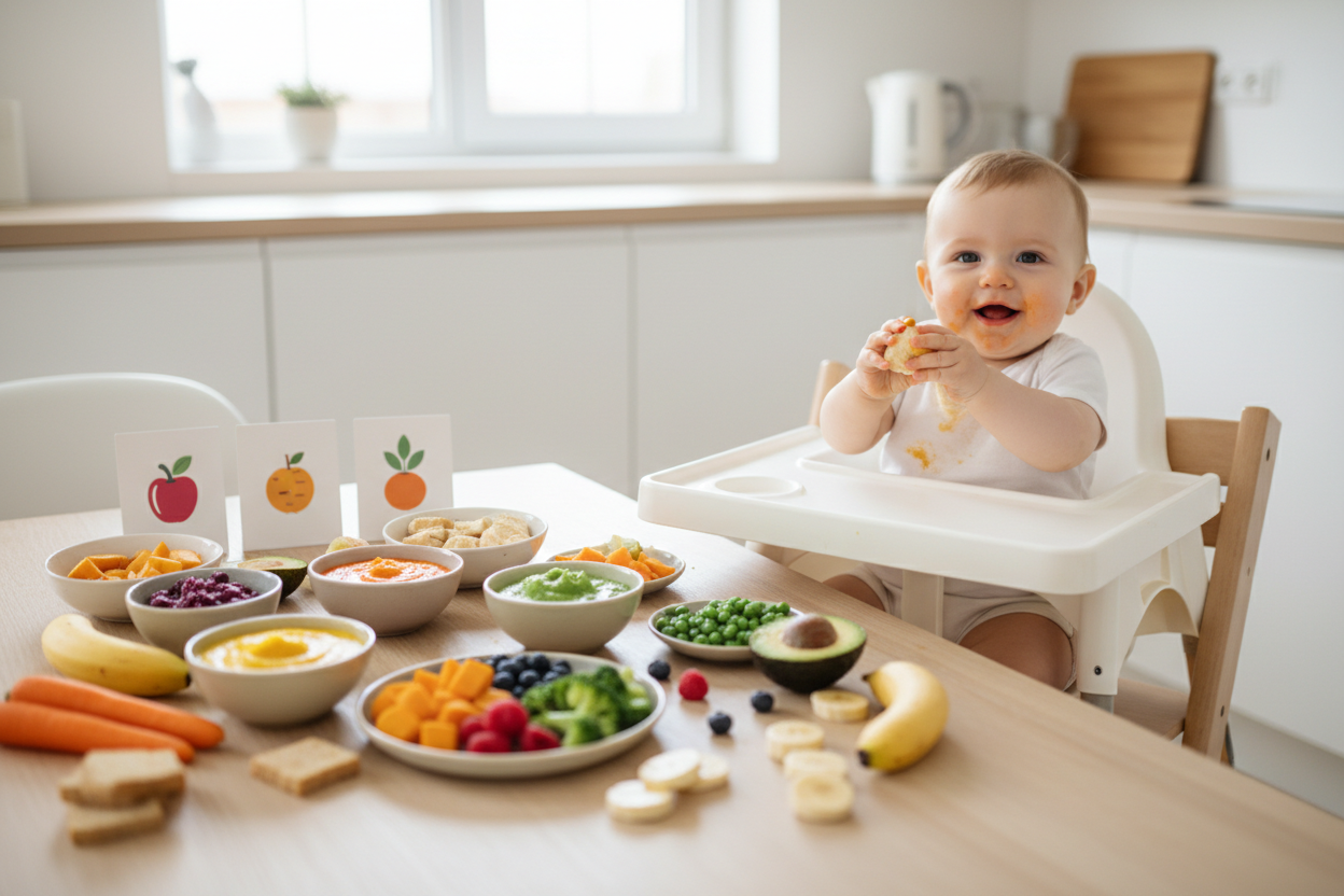Calendrier de diversification alimentaire bébé : guide complet mois par mois (4 à 12 mois)