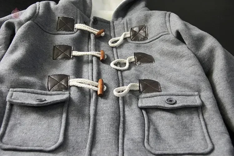Manteau boutonné à capuche pour garçon - Mum&Choupinou