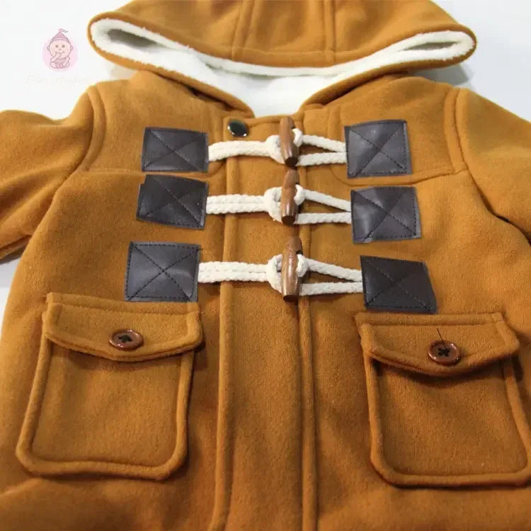 Manteau boutonné à capuche pour garçon - Mum&Choupinou