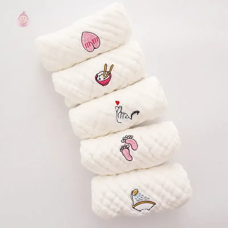 Lot de 5 mini serviettes pour bébé - Mum&Choupinou
