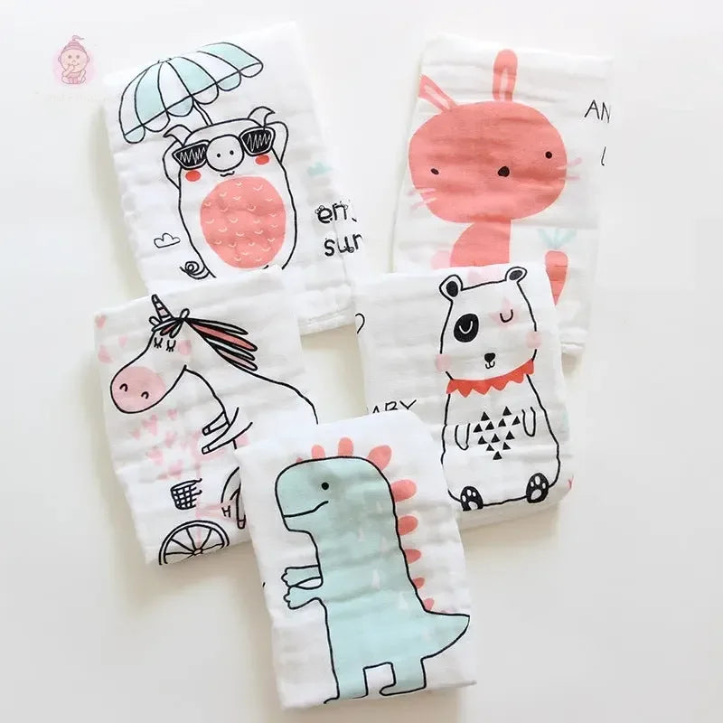 Lot de 5 mini serviettes pour bébé - Mum&Choupinou