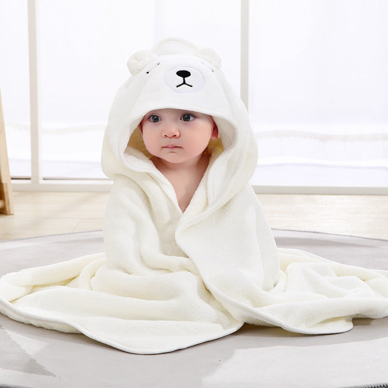 Serviette de bain douce avec cape pour bébé