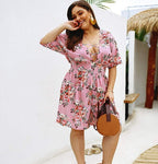 Combinaison courte fleurie pour femme