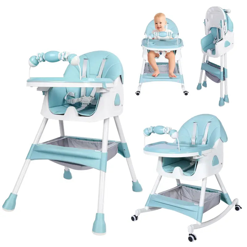 Chaise haute bébé pliable avec arceau