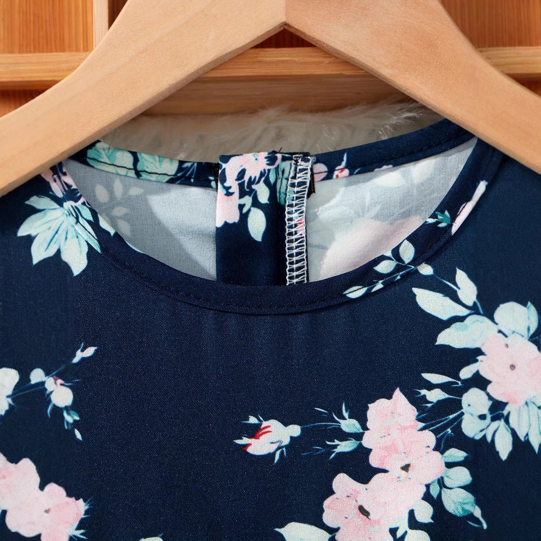 Combinaison d'été fleurie pour fille