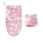 Couverture d'emmaillotage avec bonnet - Mum&Choupinou