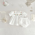 Ensemble d'été 2 pièces brodé pour bébé fille - Mum&Choupinou