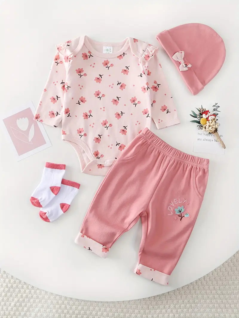 Ensemble 4 pièces bébé fille