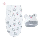 Couverture d'emmaillotage avec bonnet - Mum&Choupinou