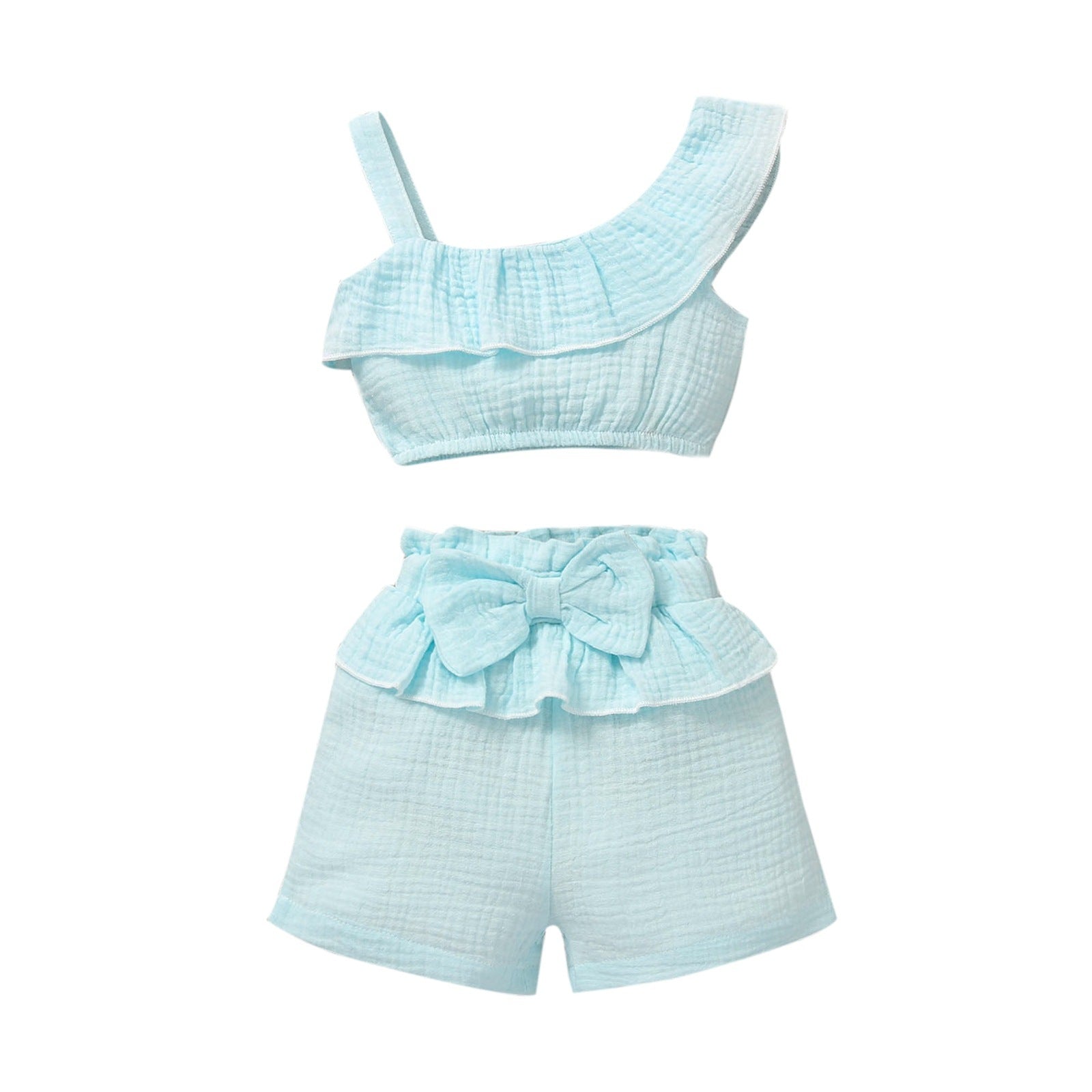 Ensembe haut asymétrique et culotte bébé fille