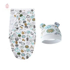 Couverture d'emmaillotage avec bonnet - Mum&Choupinou