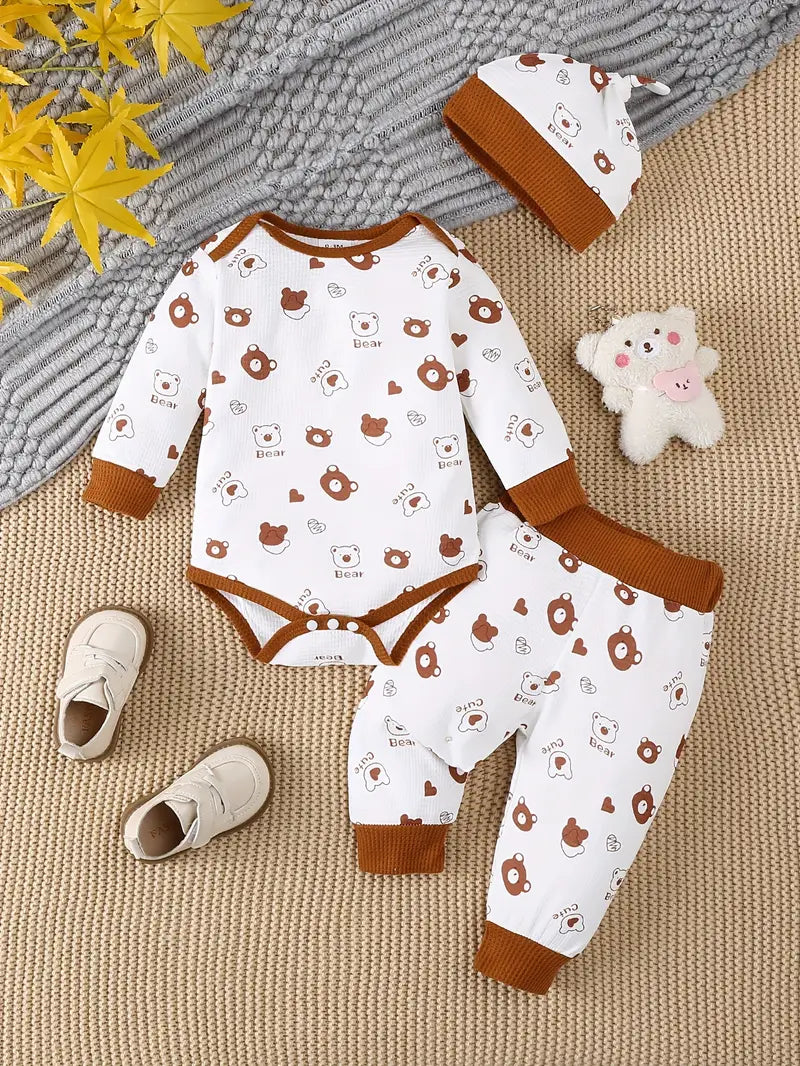 Ensemble body pantalon et bonnet bébé