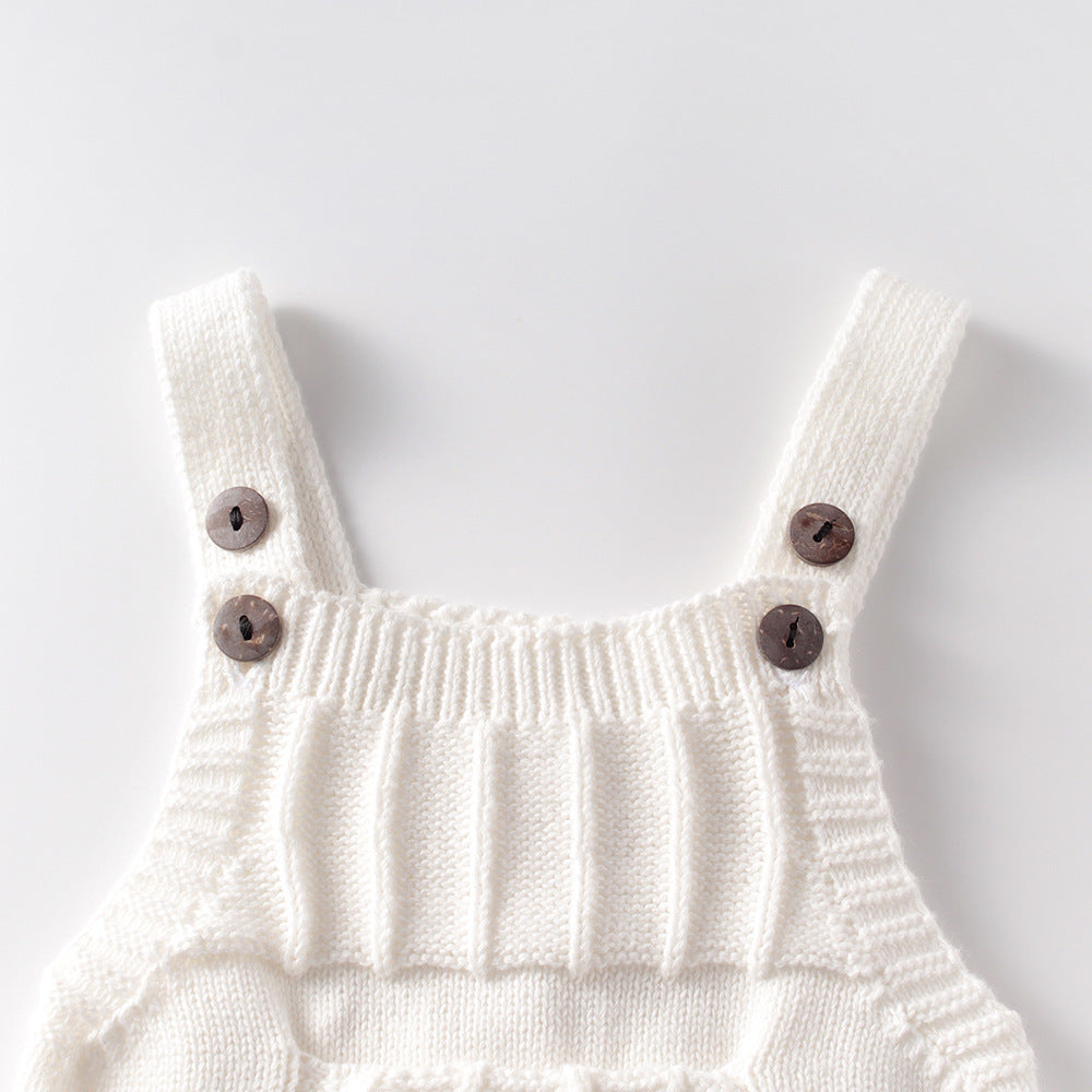 Body en laine tricotée pour fille