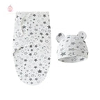 Couverture d'emmaillotage avec bonnet - Mum&Choupinou