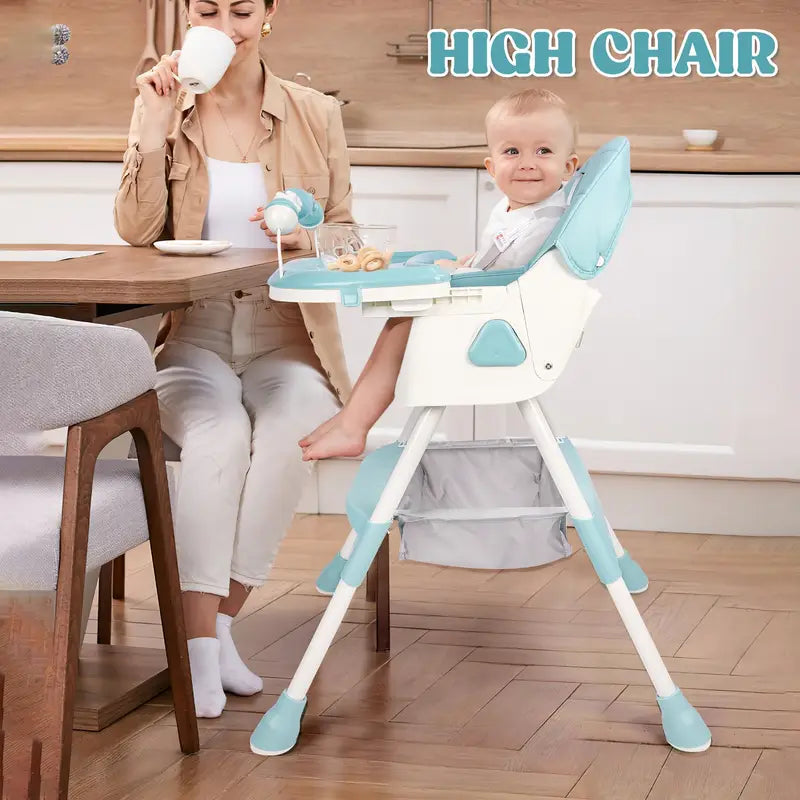 Chaise haute bébé pliable avec arceau