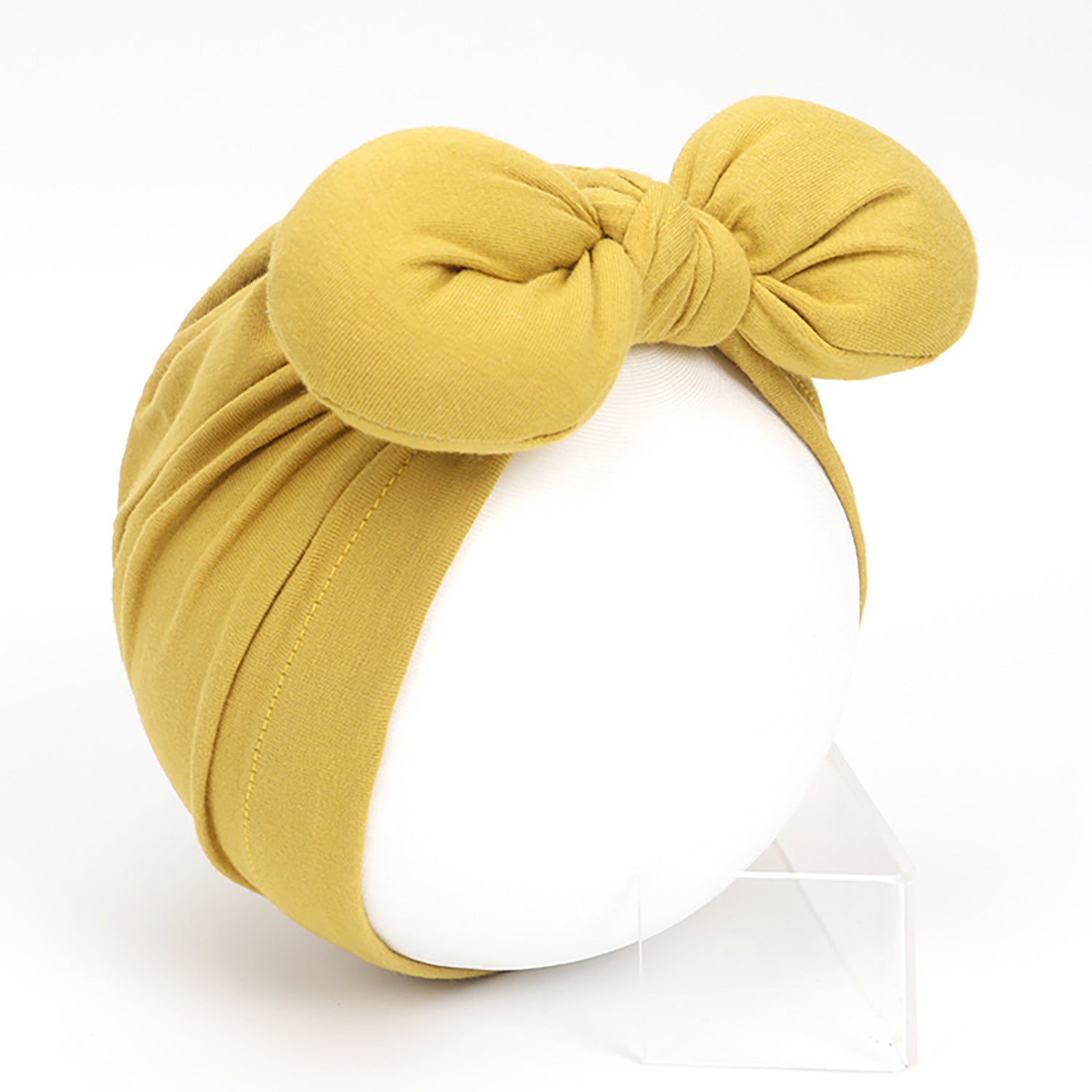 Bonnet-turban à nœud papillon pour fille