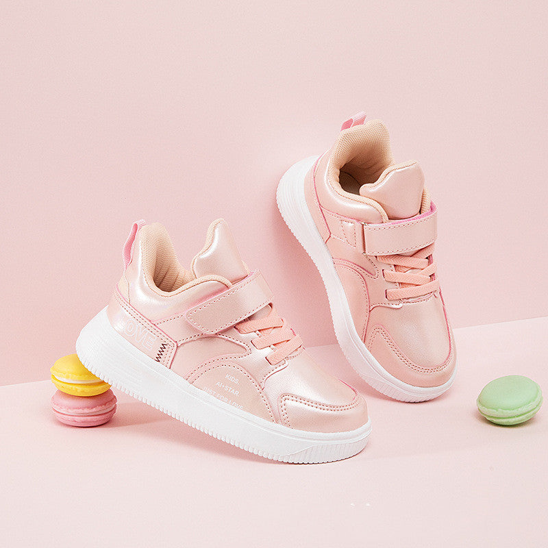 Baskets pour fille en cuir synthétique