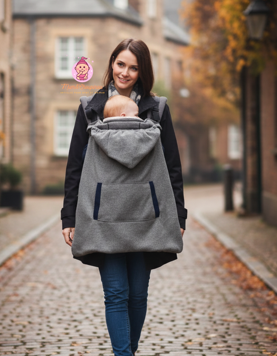 Cape épaisse porte-bébé