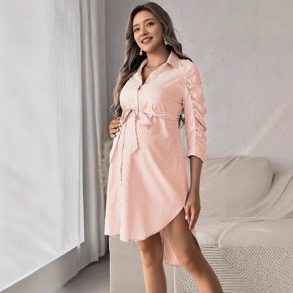 Chemise robe rayée pour femme enceinte - Mum&Choupinou #