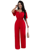 Combinaison ample à col dénudé pour femme