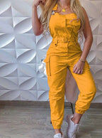 Combinaison cargo à poches pour femme