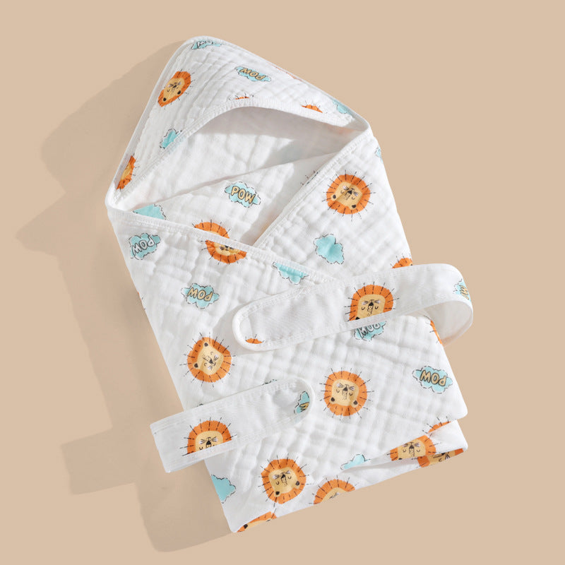Couverture à capuche en gaze de coton - Mum&Choupinou #