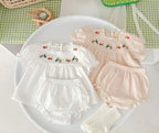 Ensemble d'été 2 pièces brodé pour bébé fille - Mum&Choupinou