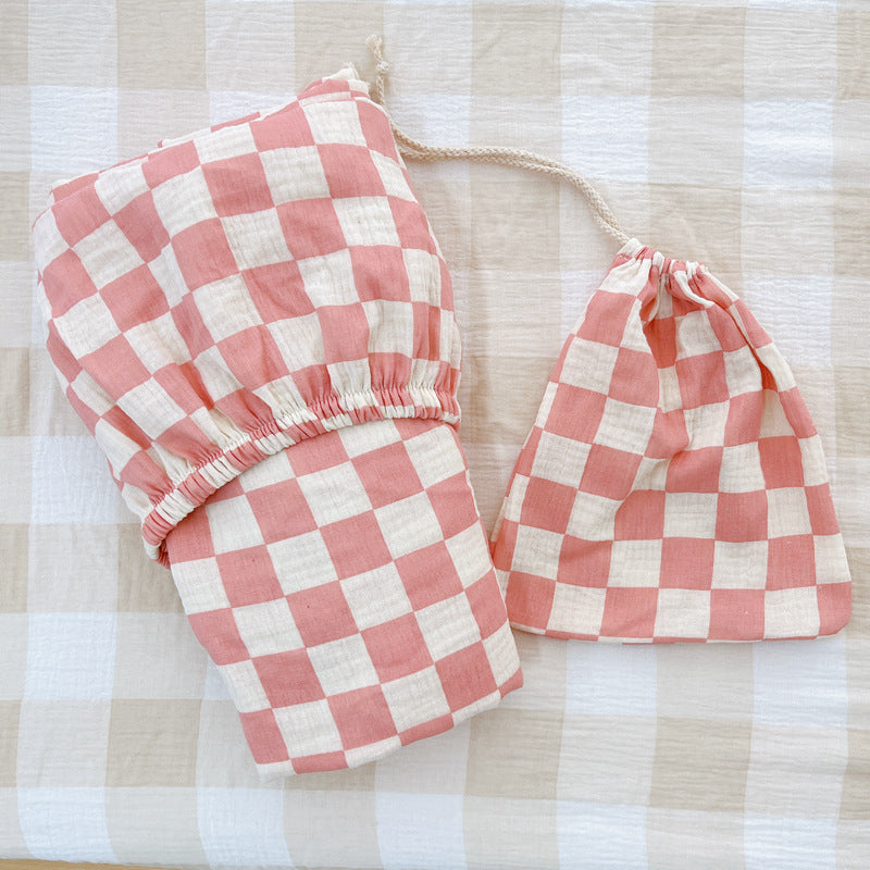 Drap-housse de lit en crêpe de coton imprimé - Mum&Choupinou #