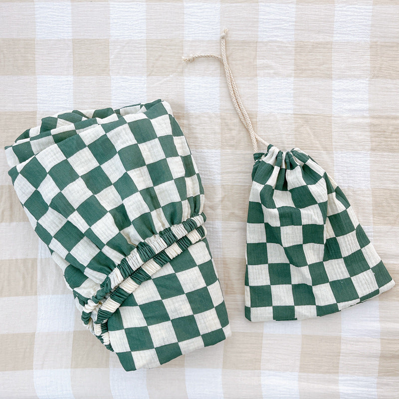 Drap-housse de lit en crêpe de coton imprimé - Mum&Choupinou #