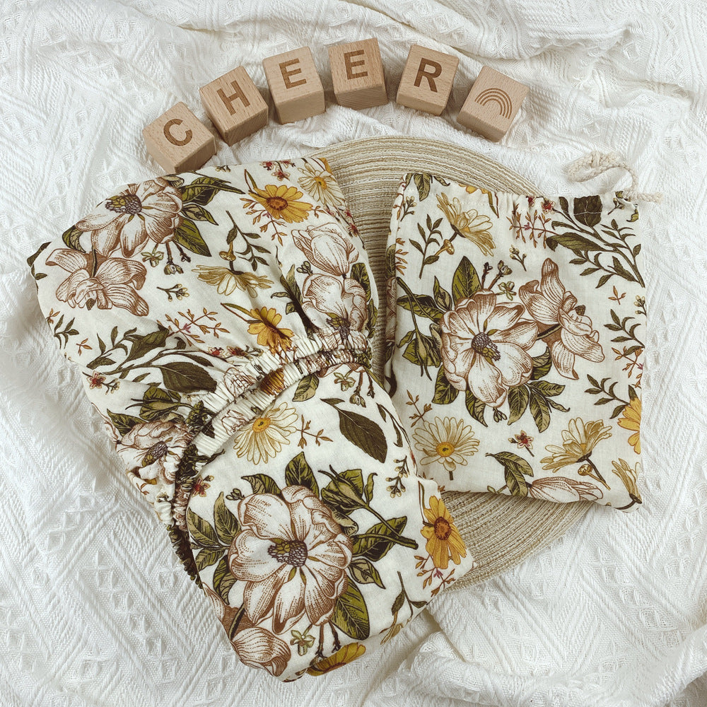 Drap-housse de lit en crêpe de coton imprimé - Mum&Choupinou #