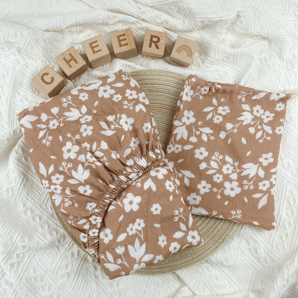 Drap-housse de lit en crêpe de coton imprimé - Mum&Choupinou #