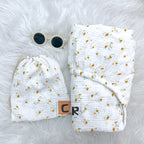 Drap-housse de lit en crêpe de coton imprimé - Mum&Choupinou #