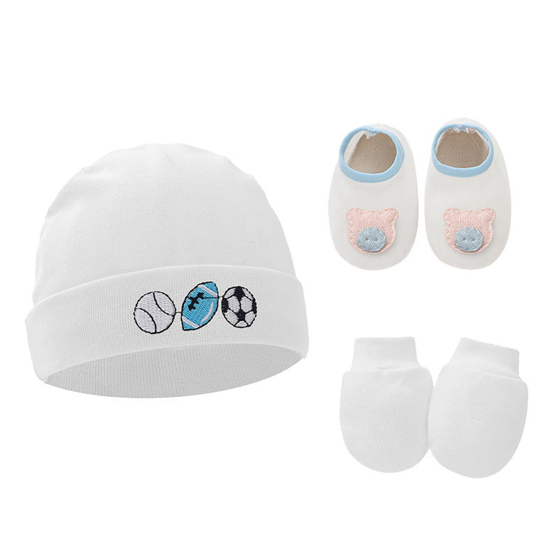 Ensemble bonnet chaussons et mitaines bébé 