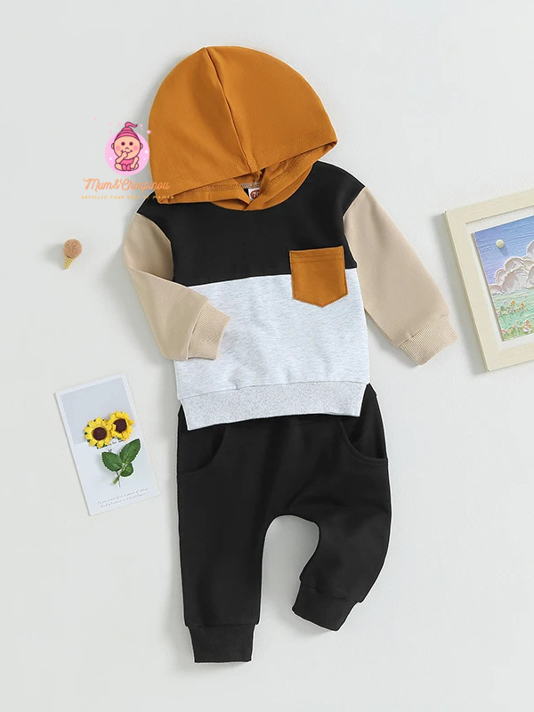 Ensemble de survêtement bébé à capuche 