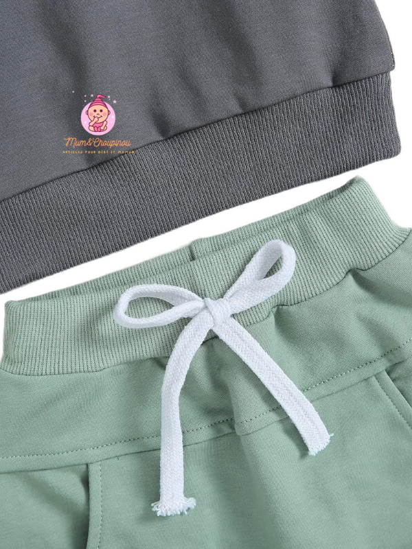 Ensemble de survêtement bébé à capuche 