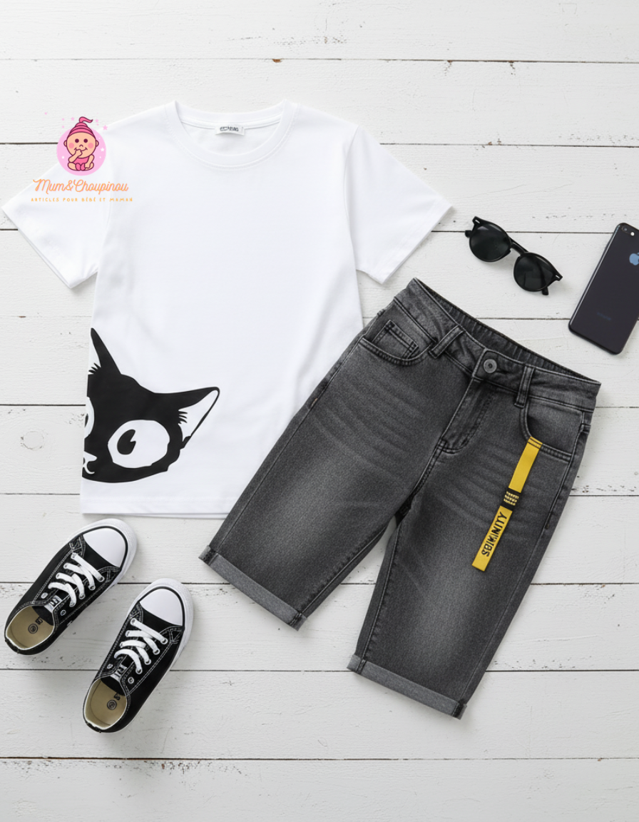 Ensemble short et tee-shirt garçon 