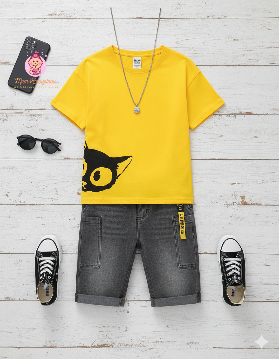 Ensemble short et tee-shirt garçon 