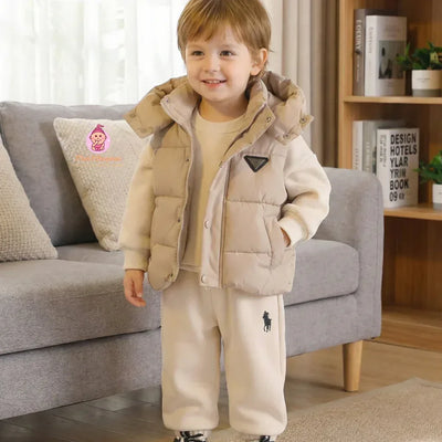 Ensemble d'hiver 3 pièces à capuche enfant