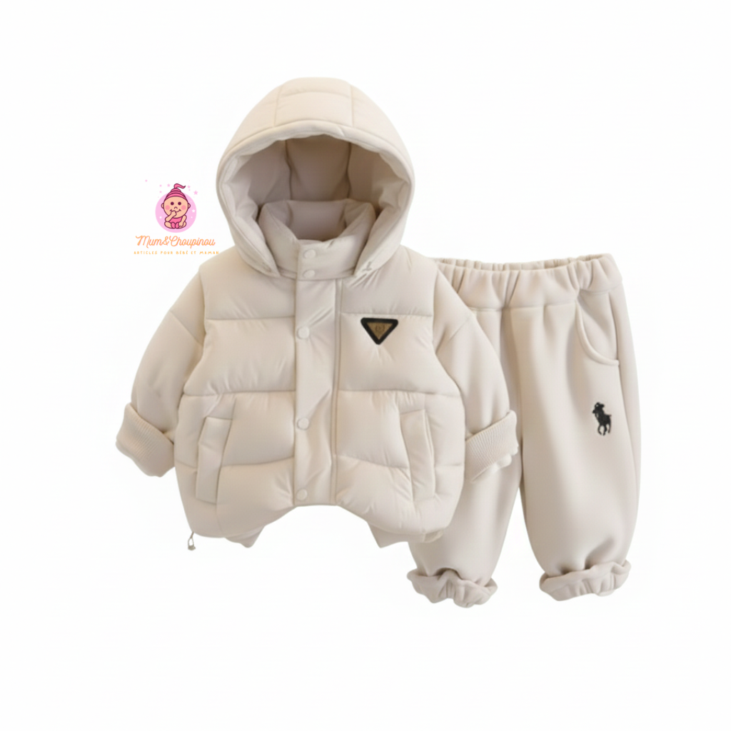 Ensemble d'hiver 3 pièces à capuche enfant 