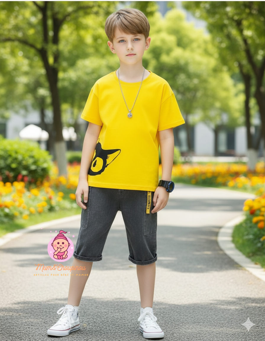 Ensemble short et tee-shirt garçon