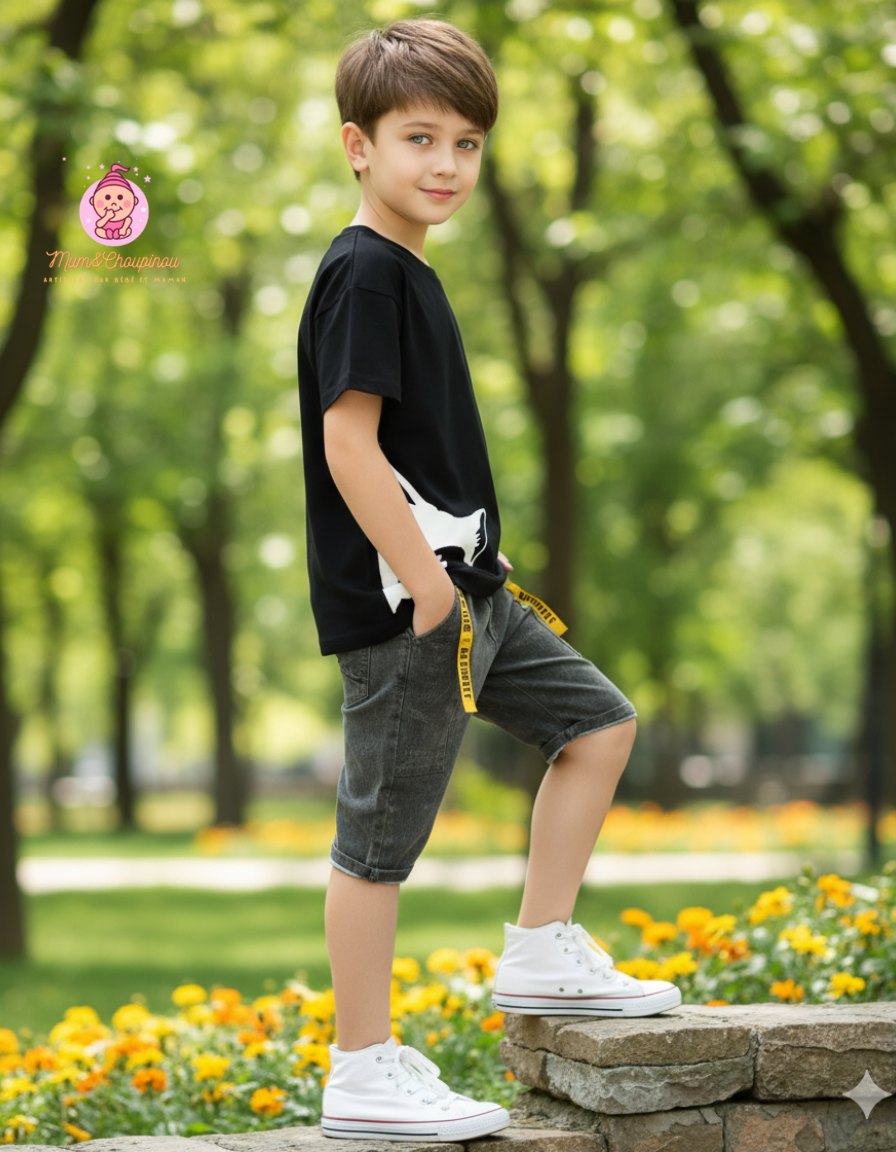Ensemble short et tee-shirt garçon