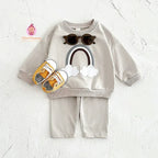 Ensemble de survêtement Arc-en-ciel pour bébé et enfant - Mum&Choupinou