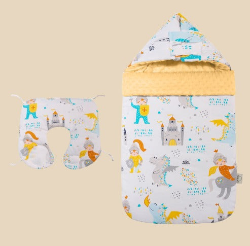 Gigoteuse d'hiver à capuche + petit oreiller bébé - Mum&Choupinou #