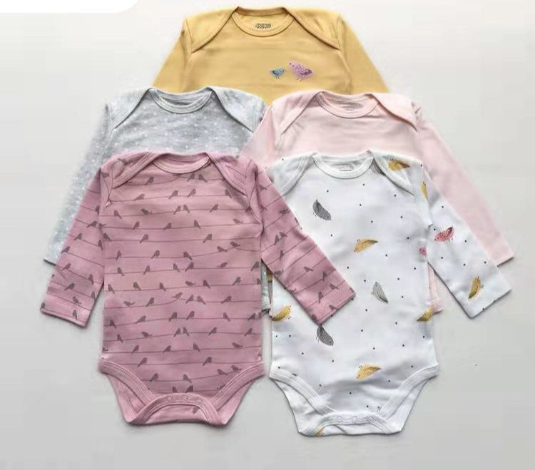 Lot de 5 bodies manches longues pour bébé - Mum&Choupinou #