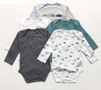 Lot de 5 bodies manches longues pour bébé - Mum&Choupinou #