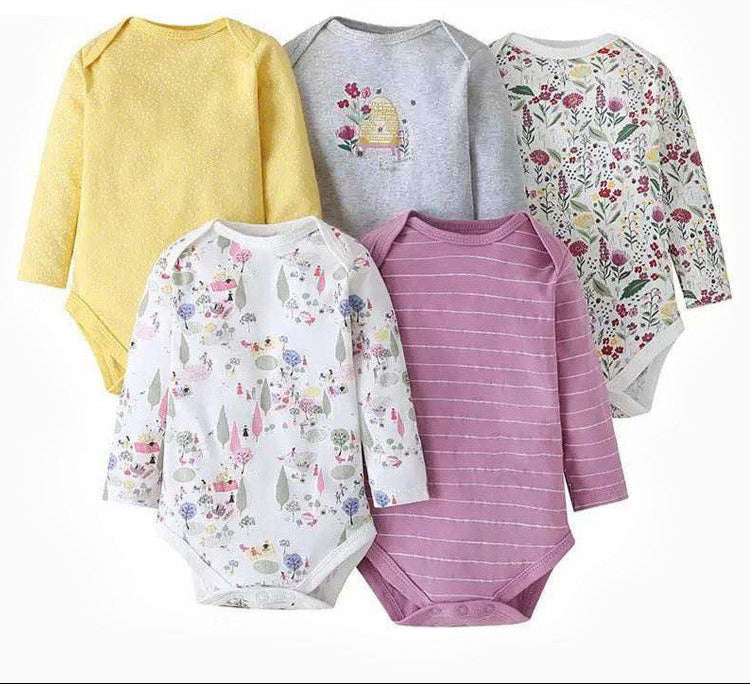 Lot de 5 bodies manches longues pour bébé - Mum&Choupinou #