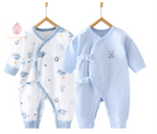 Lot de 2 grenouillères bébé croisés 