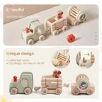 Puzzle-train en bois pour enfant - Mum&Choupinou